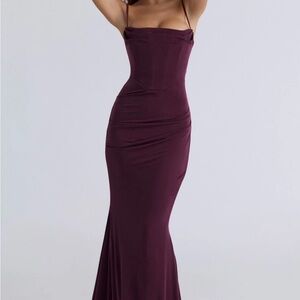House of cb Milena Plum Evening corset dress, NWOT, size small